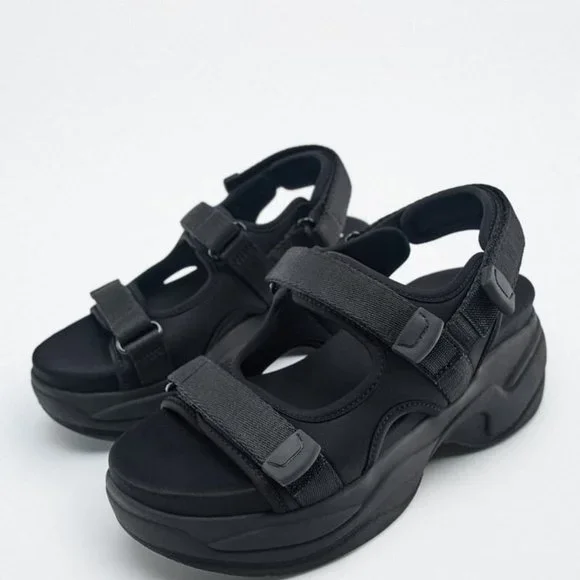 Zara | Shoes | Zara Black Sandals | Poshmark